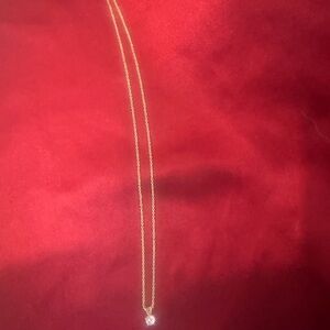 Elegant Gold Necklace with Crystal Pendant